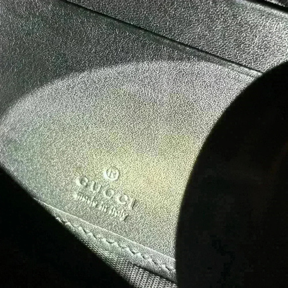 Gucci Calfskin Matelasse GucciGhost GG Marmont Zip Around Wallet EUC - Picture 12 of 13